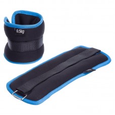 Обважнювачі-манжети для рук і ніг FitGo 2x0,5 кг, чорний-синій, код: FI-1303-1_BKBL