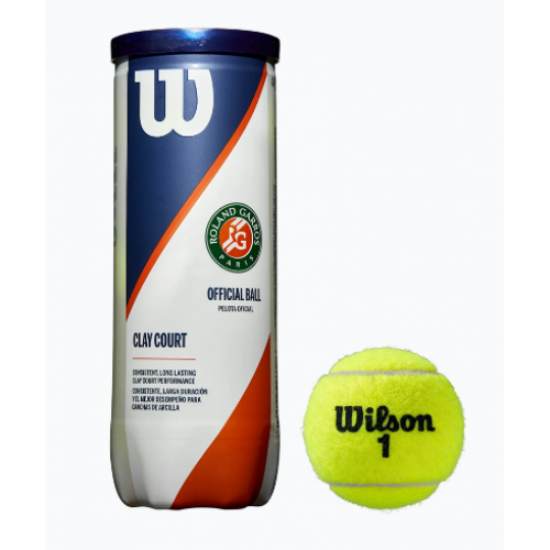 М"ячі для тенісу Wilson Roland Carros Clay CT 3 Ball, код: 887768887674 М"ячі для тенісу Wilson Roland Carros Clay CT 3 Ball, код: 887768887674