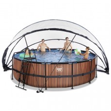 Басейн каркасний з накриттям Exit "Дерево" з нагрівом води, 450х122 см, код: 30.27.15.10 НТ Басейн каркасний з накриттям Exit "Дерево" з нагрівом води, 450х122 см, код: 30.27.15.10 НТ