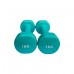 Гантель для фітнесу з вініловим покриттям Generation Fintess FF51D3B-1kg, 1х1 кг, бірюзовий, код: 523431-AX