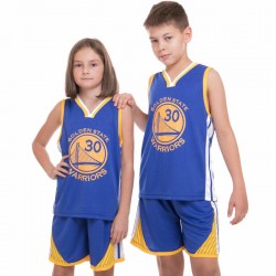 Форма баскетбольна дитяча NBA клуб Golden State Warriors 30, розмір M, синій-жовтий, код: 7354_MBL