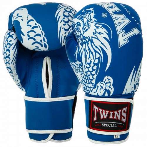 Боксерські рукавиці Twins PVC 12 унцій, синій, код: FBGV-S3_12BL