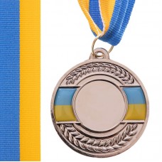 Заготівля медалі спортивної PlayGame Ukraine срібний, код: C-3242_S-S52