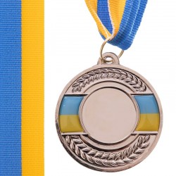 Заготівля медалі спортивної PlayGame Ukraine срібний, код: C-3242_S-S52