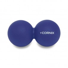 Масажний м"яч Cornix Lacrosse DuoBall 126х63 мм, темно-синій, код: XR-0109