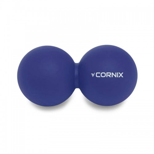 Масажний м"яч Cornix Lacrosse DuoBall 126х63 мм, темно-синій, код: XR-0109