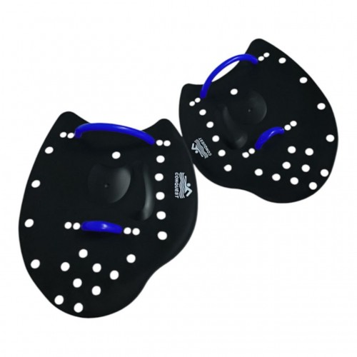 Лопатки для плавання SNS SH2 розмір L, жорсткі з синійми ремінцями, код: 17073-SNS