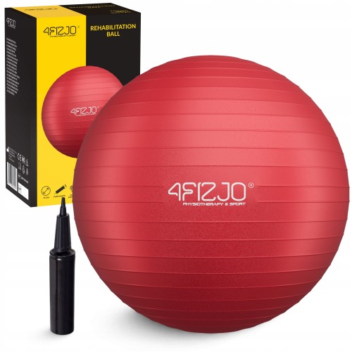М"яч для фітнесу (фітбол) 4Fizjo 75 см Anti-Burst Red, код: P-5907739316356