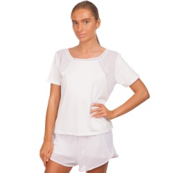 Комплект спортивний жіночий (футболка и шорти) V&X L (46-48), білий, код: TX1173-DK1174_LW