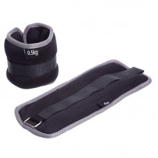 Обважнювачі-манжети для рук і ніг FitGo 2x0,5 кг, чорний-сірий, код: FI-1303-1_BKGR