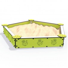 Пісочниця п'ятикутна InterAtletika 2414х2307х327 мм, код: TE339-SM