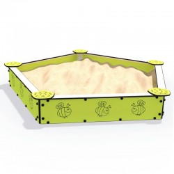 Пісочниця п'ятикутна InterAtletika 2414х2307х327 мм, код: TE339-SM Пісочниця п'ятикутна InterAtletika 2414х2307х327 мм, код: TE339-SM