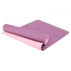 Килимок для йоги та фітнесу FitGo TPE двошаровий 1830x610x6мм, рожевий-світло-рожевий, код: FI-3046-650_PLP
