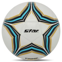 М"яч футбольний Star Prime Gold №5 PU, білий-м"ятний, код: SB5385H-S52