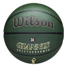 М"яч баскетбольний Wilson NBA Player Icon Outdoor BSKT Giannis №7, зелений-чорний, код: 097512602242