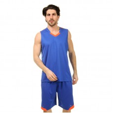 Форма баскетбольна чоловіча PlayGame Lingo 4XL (ріст 180-185), синій-помаранчевий, код: LD-8002_4XLBLOR