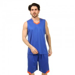 Форма баскетбольна чоловіча PlayGame Lingo 4XL (ріст 180-185), синій-помаранчевий, код: LD-8002_4XLBLOR