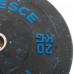 Бамперні диски із структурної гуми Record Bumper Plates 51мм, 20кг, чорний-синій, код: TA-4782-20