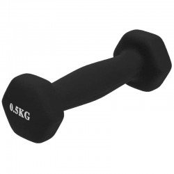 Гантель для фітнесу FitGo Веселка 1x0,5 кг, чорний, код: TA-0001-0_5_BK-S52 Гантель для фітнесу FitGo Веселка 1x0,5 кг, чорний, код: TA-0001-0_5_BK-S52