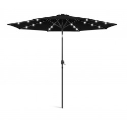 Парасоля садова WCG з LED-підсвіткою та сонячною панеллю 3 м, чорний, код: W-7016BL-IF