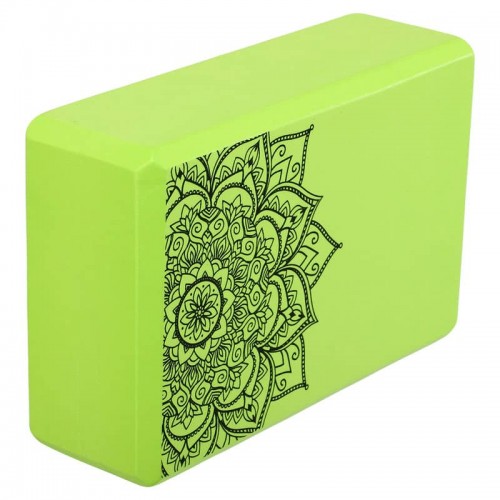 Блок для йоги FitGo EVA 220х140х70 мм, салатовий, код: FI-0076_LG Блок для йоги FitGo EVA 220х140х70 мм, салатовий, код: FI-0076_LG