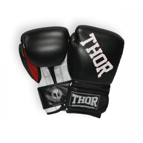 Рукавички боксерські Thor Ring Star 12oz, PU, чорно-біло-червоні, код: 536/02(PU)BLK/WHT/RED 12 oz.