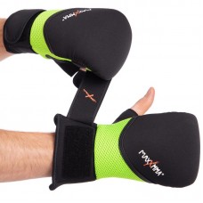 Снарядні рукавички FitBox Maxxmma S-M, чорний-салатовий, код: GH06-LG_S-M