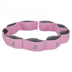 Стрічка еластична з петлями для розтяжки стрічковий еспандер FitGo Elastiband рожевий, код: FI-0878_P