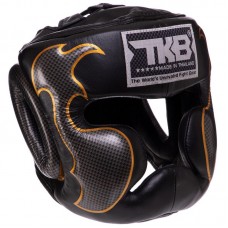 Шолом боксерський з повним захистом шкіряна Top King Empower M чорний-срібний, код: TKHGEM-01_MBKS-S52