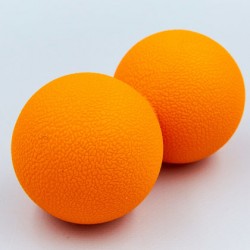 Масажний м"ячик EasyFit TPR подвійний 12х6 см, помаранчевий, код: EF-1062-O-EF