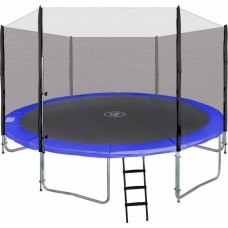 Батут SkyRamiz з зовнішньою сіткою 16 футів 487 см, чорно-синій, код: TRAMP.16FT.NIE-IN