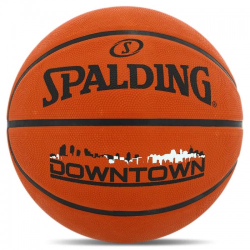 М"яч баскетбольний гумовий Spalding Downtown №7, помаранчевий, код: 84363Z М"яч баскетбольний гумовий Spalding Downtown №7, помаранчевий, код: 84363Z