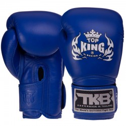 Рукавички боксерські Top King Super шкіряні 8 унцій, синій, код: TKBGSV_8BL-S52