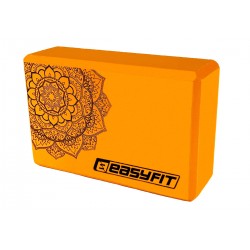 Блок для йоги EasyFit EVA з малюнком помаранчевий, код: EF-1819-O-EF Блок для йоги EasyFit EVA з малюнком помаранчевий, код: EF-1819-O-EF
