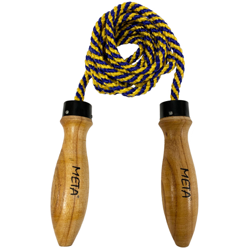 Скакалка з поліпропіленовою мотузкою Meta Skipping Jump Rope синій-жовтий, код: 080101514132