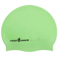 Шапочка для плавання силіконова для дорослих MadWave Neon зелений, код: M053502_G