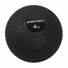 Слембол (медичний м"яч) для кросфіту SportVida Slam Ball 4 кг, чорний, код: SV-HK0346