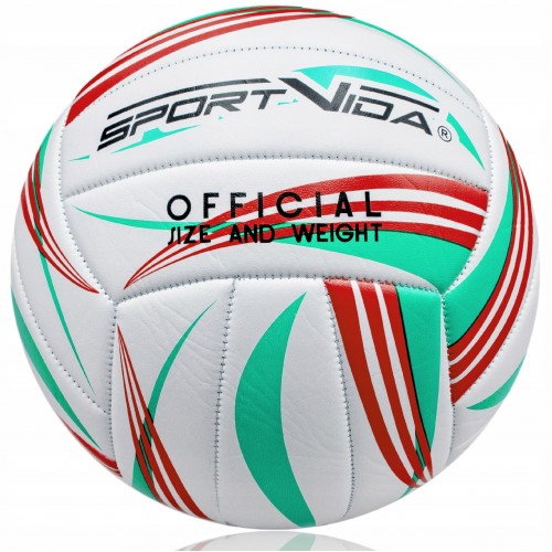 М"яч волейтбольний SportVida №5, білий-червоний-бірюзовий, код: SV-SE0105