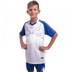 Форма футбольна дитяча PlayGame Lingo 3XS, рост 125-135, білий-синій, код: LD-M8601B_3XSWBL