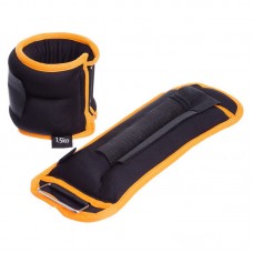 Обважнювачі-манжети для рук і ніг FitGo 2x1,5 кг, чорний-помаранчевий, код: FI-1302-3_BKOR