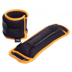 Обважнювачі-манжети для рук і ніг FitGo 2x1,5 кг, чорний-помаранчевий, код: FI-1302-3_BKOR