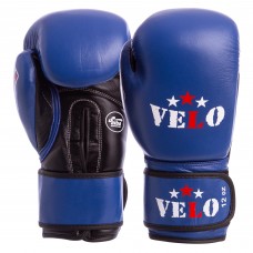 Рукавички боксерські професійні Velo 10 унцій, синій, код: 2081_10BL