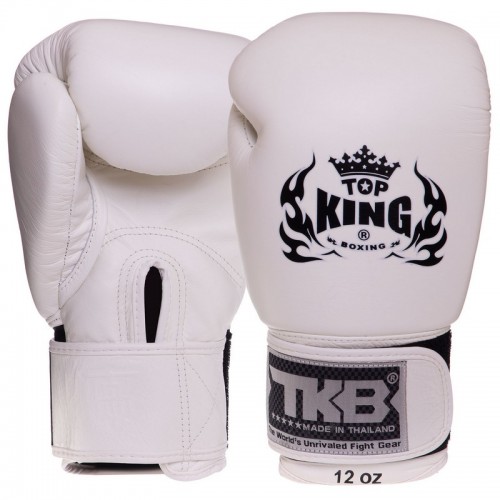 Рукавички боксерські Top King Ultimate шкіряні 18 унцій, білий, код: TKBGUV_18W-S52