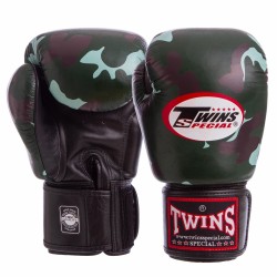 Рукавички боксерські шкіряні Twins 10 унцій, зелений, код: FBGVL3-ARGN_10G