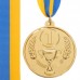 Медаль спортивная с лентой SP-Sport Bowl серебро, код: C-3182_S-S52