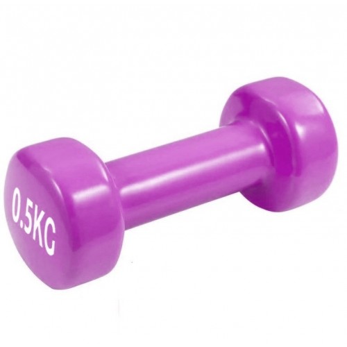Гантель вінілова PowerPlay Achilles 1х0,5 кг, рожевий, код: PP_4125_0.5kg