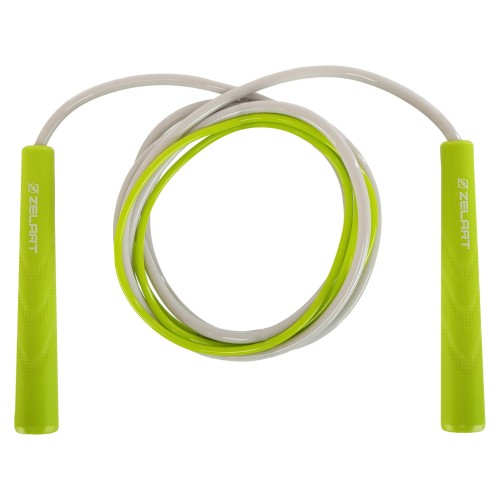 Скакалка Zelart 2,75м, сірий-салатовий, код: FI-2132-S52