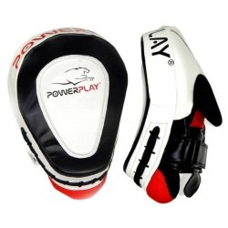 Лапи боксерські PowerPlay PU пара, 230х190х60 мм, чорний-білий, код: PP_3042 Лапи боксерські PowerPlay PU пара, 230х190х60 мм, чорний-білий, код: PP_3042