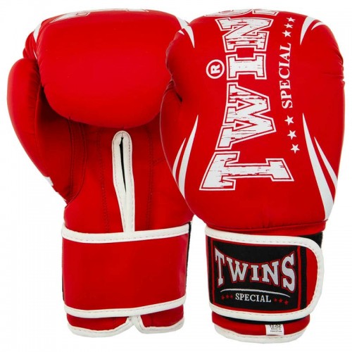 Боксерські рукавиці Twins PVC 14 унцій, червоний, код: BGVL-10_14R