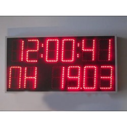 Багатофункціональний табло (години, дня тижня, календаря, термометр) LedPlay 600х300х50 мм, код: 07511-ST